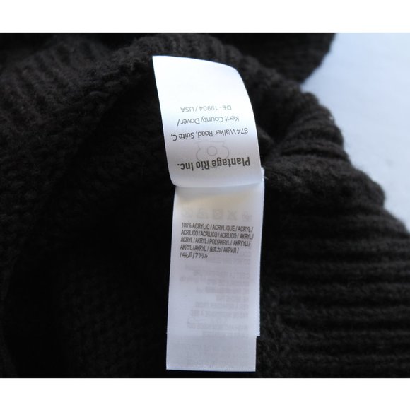 Farm Rio Black Handmade Flowers Sweater / Small / Black Floral Balloon Sleeve - Picture 9 of 9